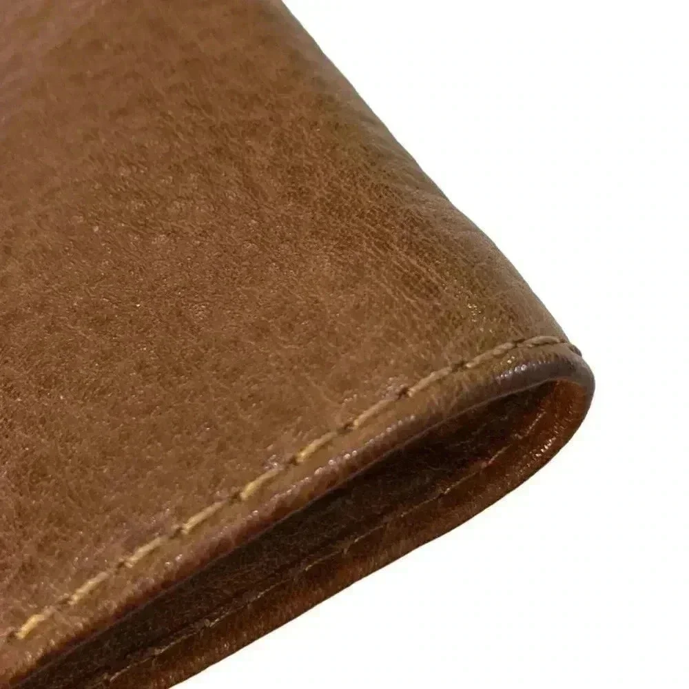 MANO GERMANY Cognac Brown Buttery Soft Leather Bi-Fold Wallet